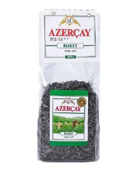 Azərçay Herbata zielona — opakowanie przezroczyste, 200 g
